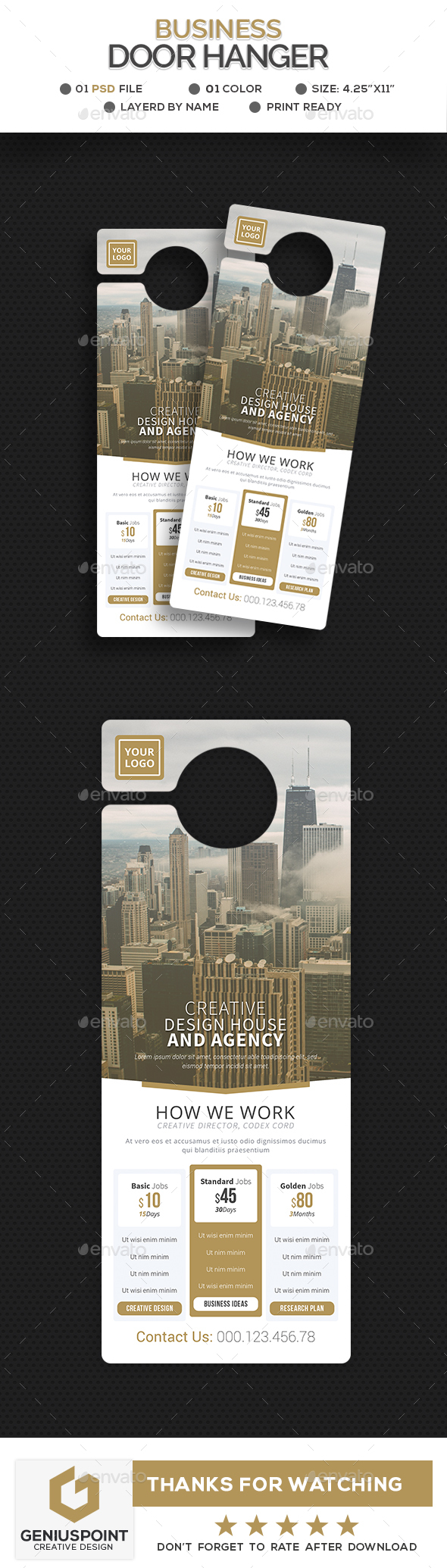 Business Door Hanger - Miscellaneous Print Templates