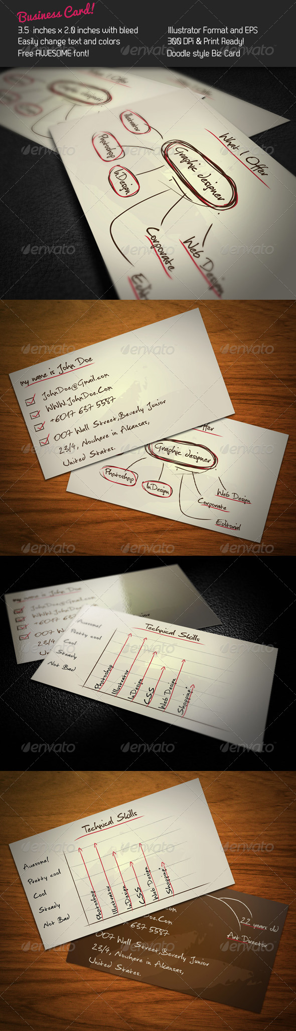 Doodle Business Card - Creative Business Cards