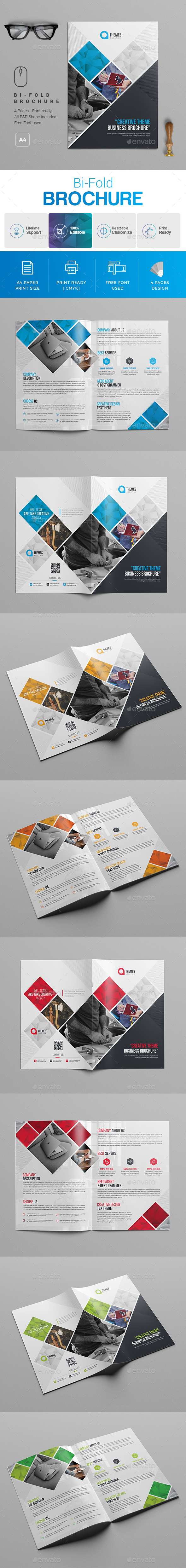 Bi-Fold Brochure Template - Brochures Print Templates