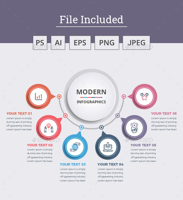 Simple Modern Circle Infographics - Infographics