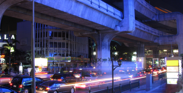 Bangkok traffic time lapse