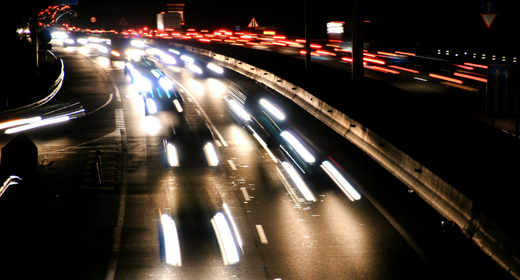Highway Multiple Lane Time Lapse