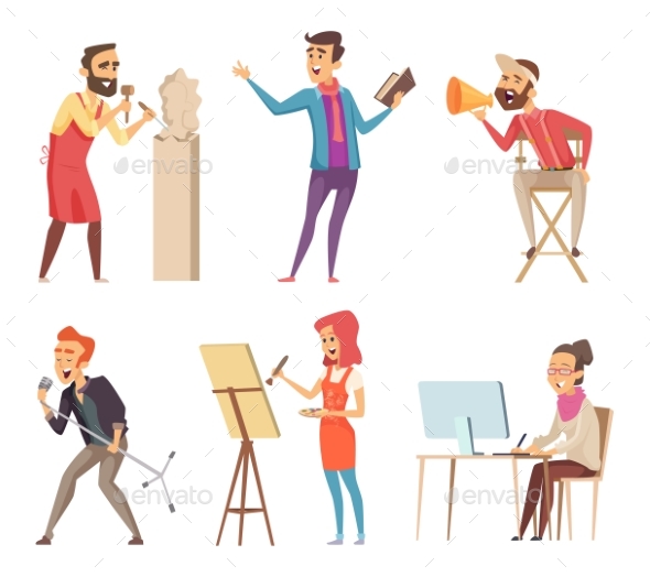 Different Characters of Creative Professions - People Characters