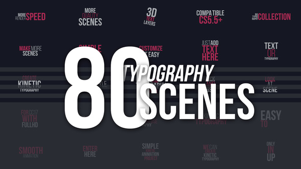 80 Typography Scenes for Premiere Pro