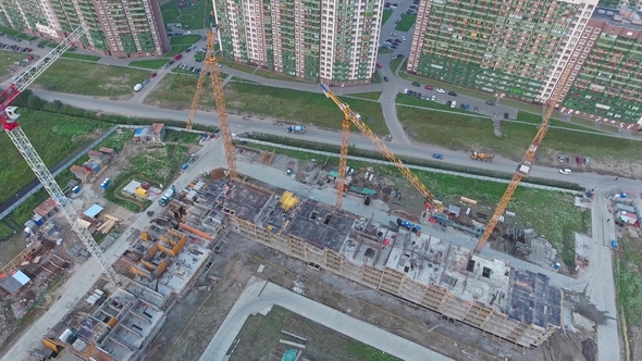 Construction of New Homes, Aerial View alt