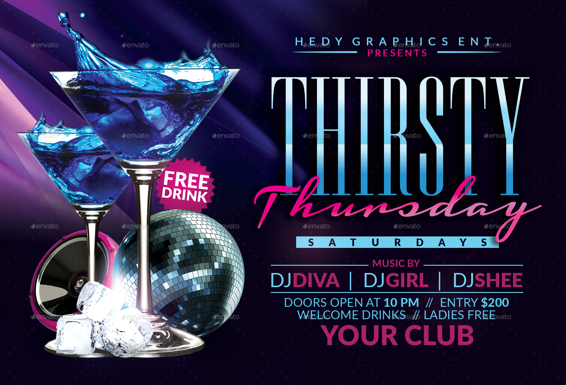 Thirsty Thursdays Flyer Print Templates Graphicriver