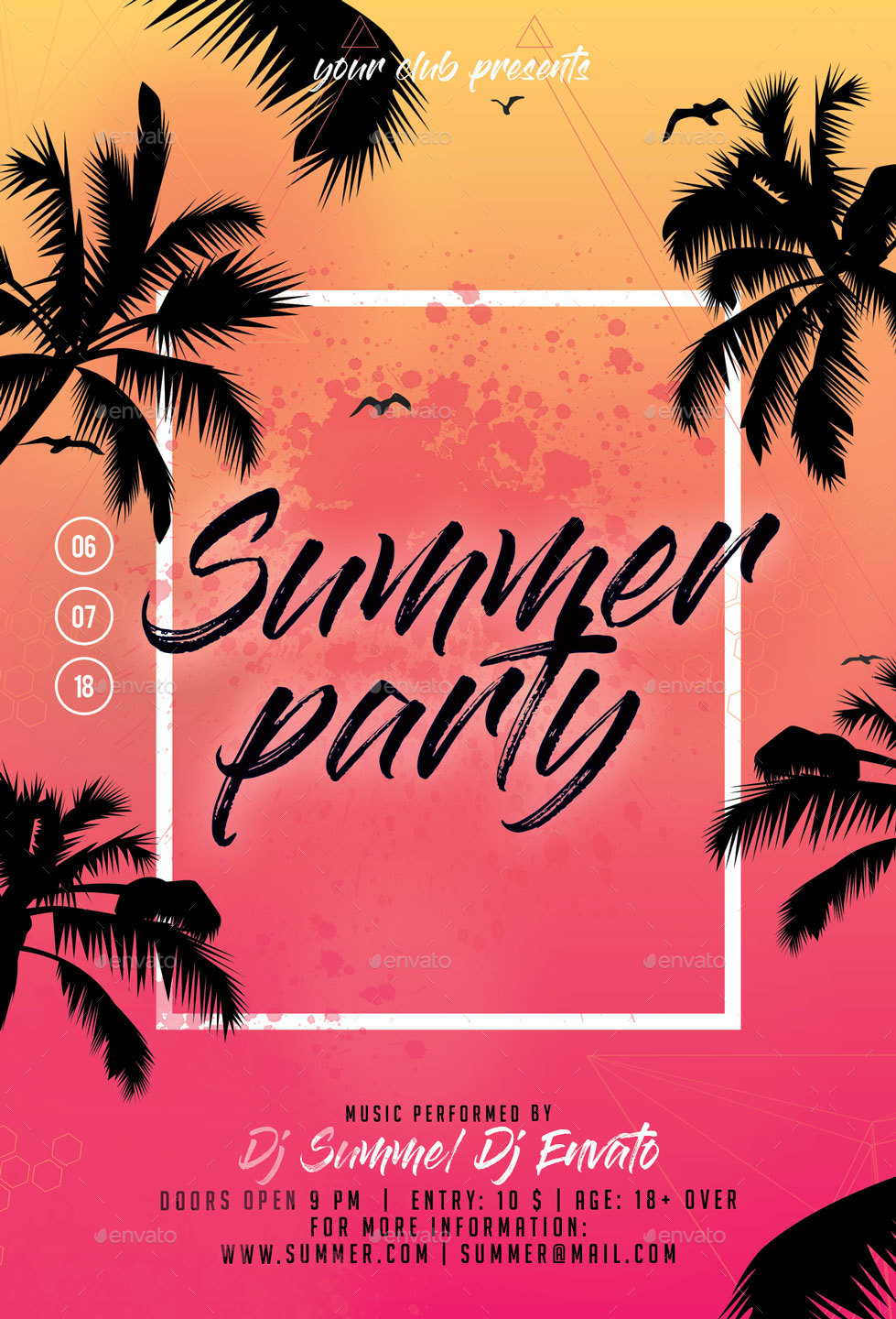 Summer Party, Print Templates | GraphicRiver