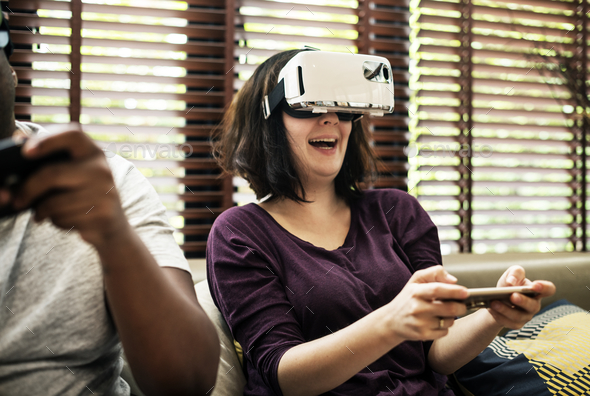 Couple playing VR video game Stock Photo by Rawpixel | PhotoDune