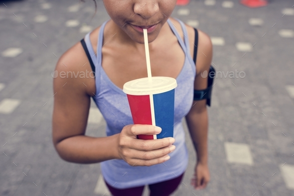 Sporty person drinking a beverage Stock Photo by Rawpixel | PhotoDune