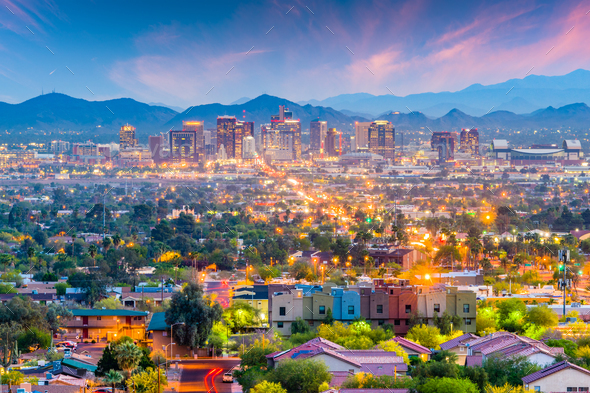 Phoenix, Arizona, USA Cityscape - Stock Photo - Images