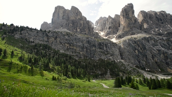 Scenic Surroundings of the National Park Tre Cime Di Lavaredo