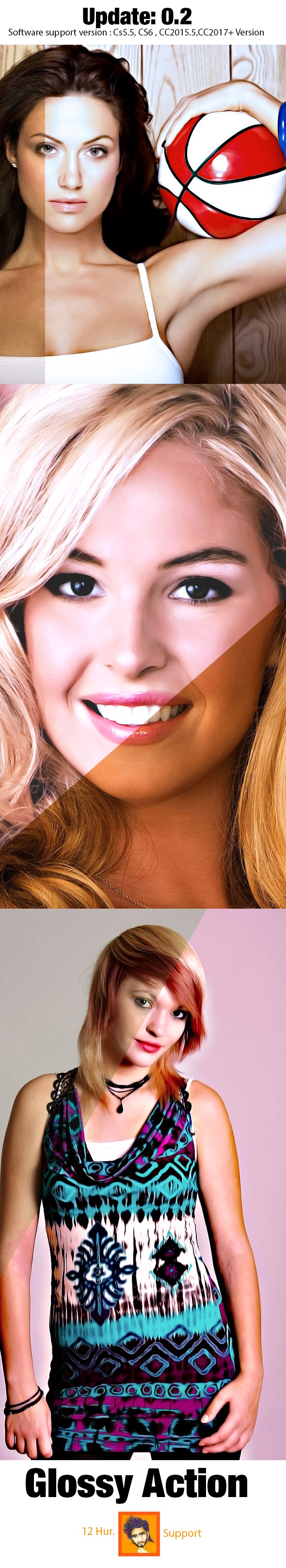 Glossy Action - Actions Photoshop
