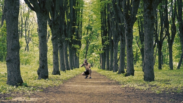 Man Takes Pictures on a Journey