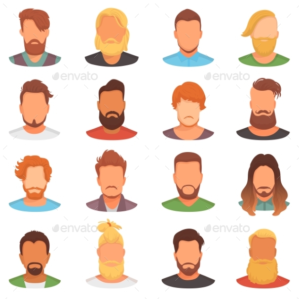 Portraits of Bearded Men - People Characters