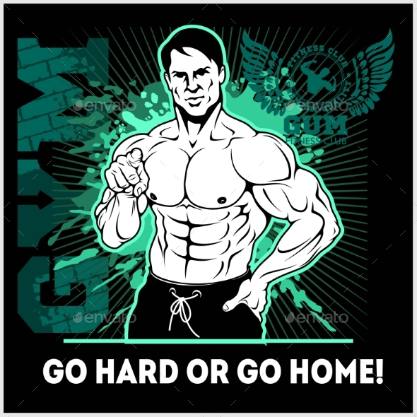 Train Hard or Go Home Motivational Quote - Sports/Activity Conceptual