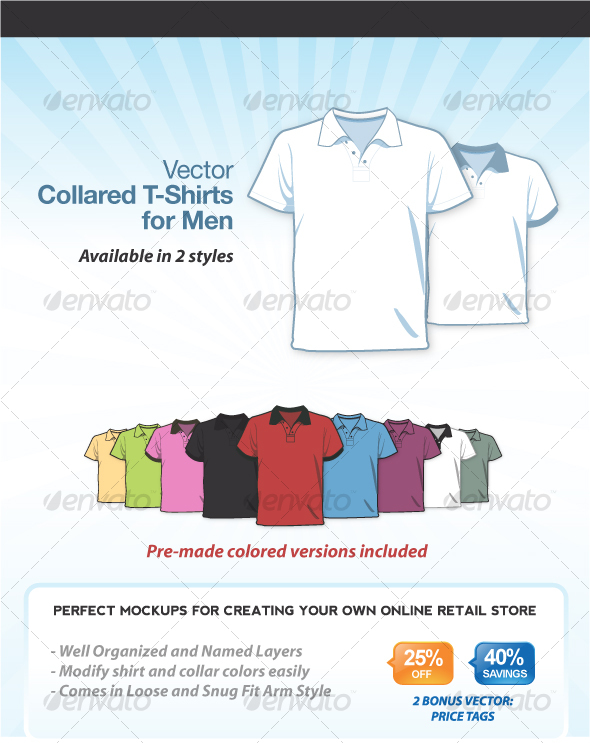 Collared T-Shirts for Men - Retail Commercial / Shopping