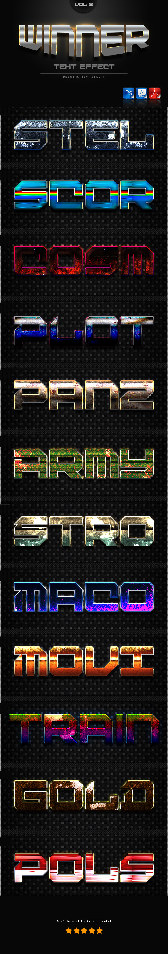 Winner Text Effect Styles Vol 8 - Text Effects Styles