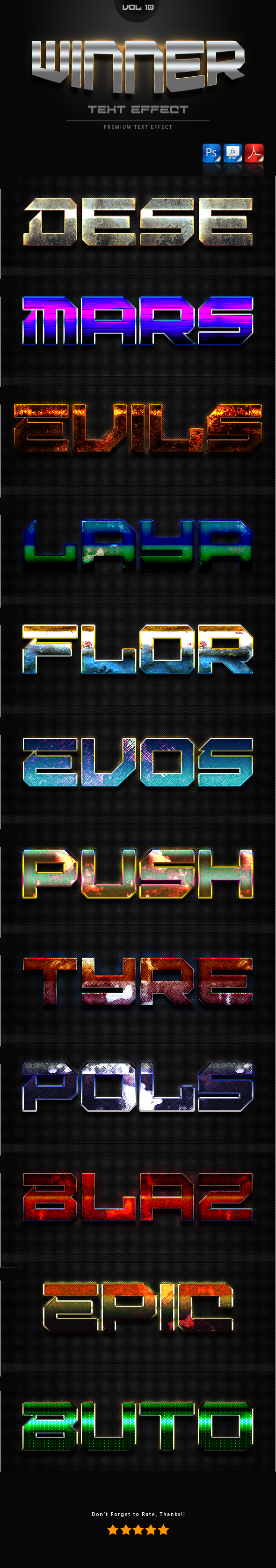 Winner Text Effect Styles Vol 10 - Text Effects Styles