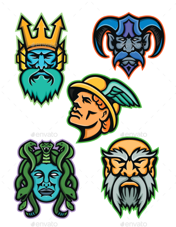Greek Mythology Gods Mascot Collection - People Characters