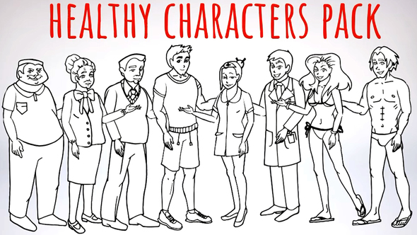 Healhty Lifestyle - Sport, Fitness, Medicine Characters - Doodle Whiteboard  Animation by Doodle-Animation