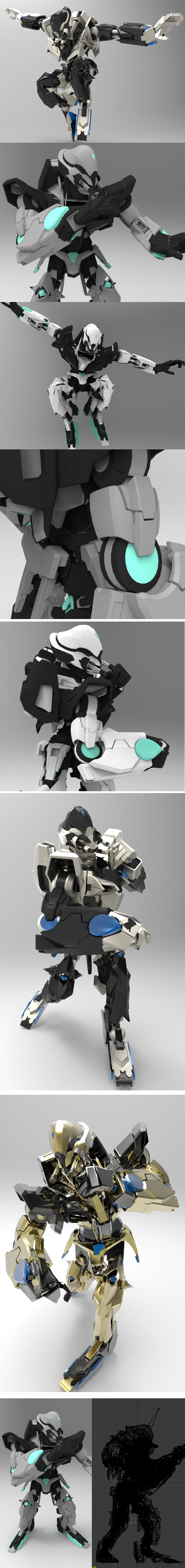 Sci-fi Humanoid Robot - 3Docean 21907790