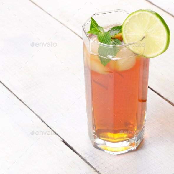 Lime and mint Fruit beer with ice Stock Photo by d_mikh | PhotoDune