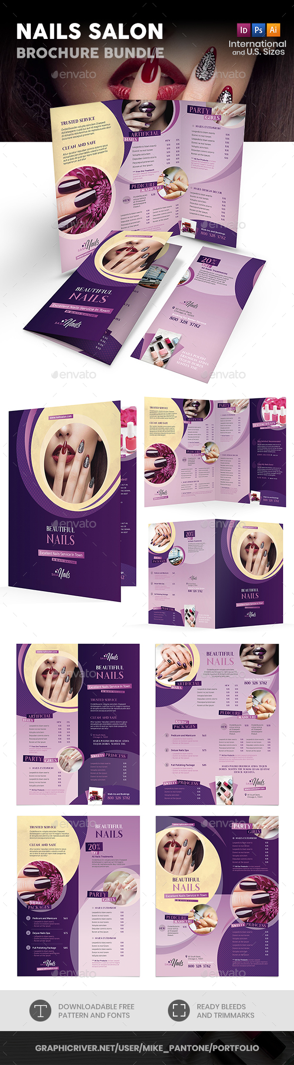 Nails Salon Print Bundle - Informational Brochures