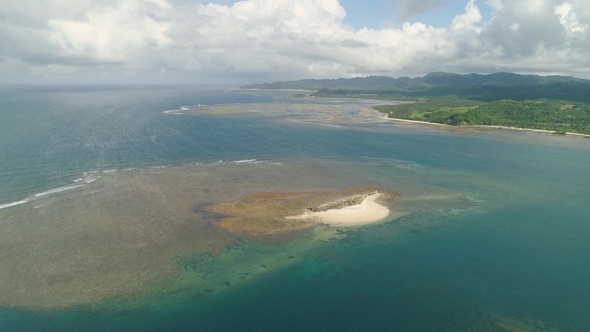Sandy Island in the sea. Philippines alt