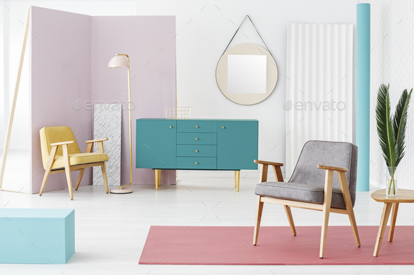 Furniture composition and color scheme Stock Photo by bialasiewicz