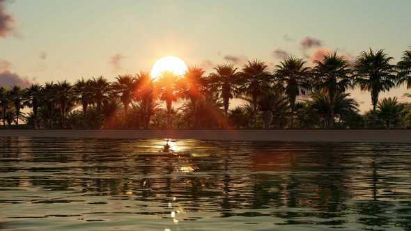Palm Island at Sunset alt