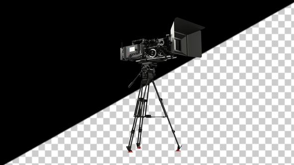 Professional Camera with Rig with Alpha Chanel