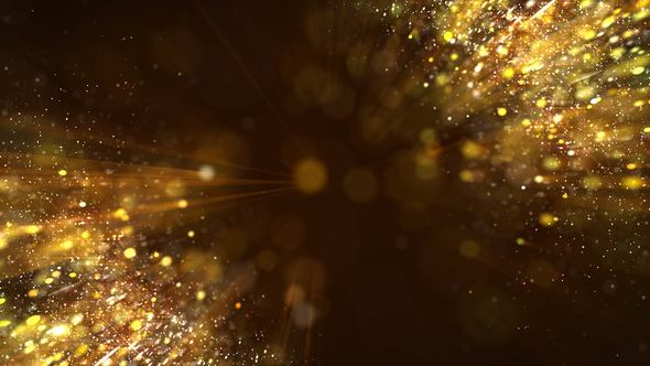 Golden Particles Background 4K