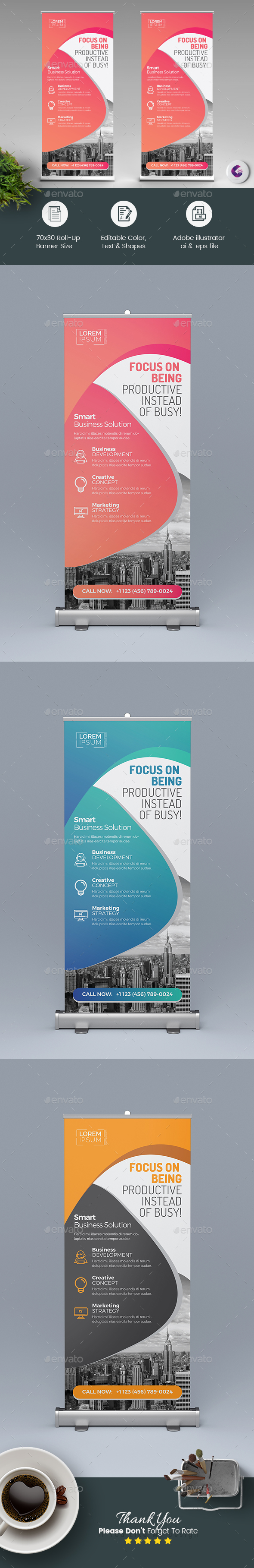 Corporate Roll-up Banner - Signage Print Templates