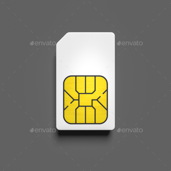 typical sim card - Stock Photo - Images
