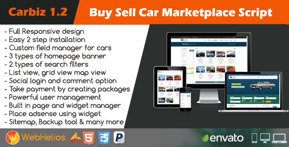 Carbiz - Buy Sell Car Marketplace Script - CodeCanyon Item for Sale