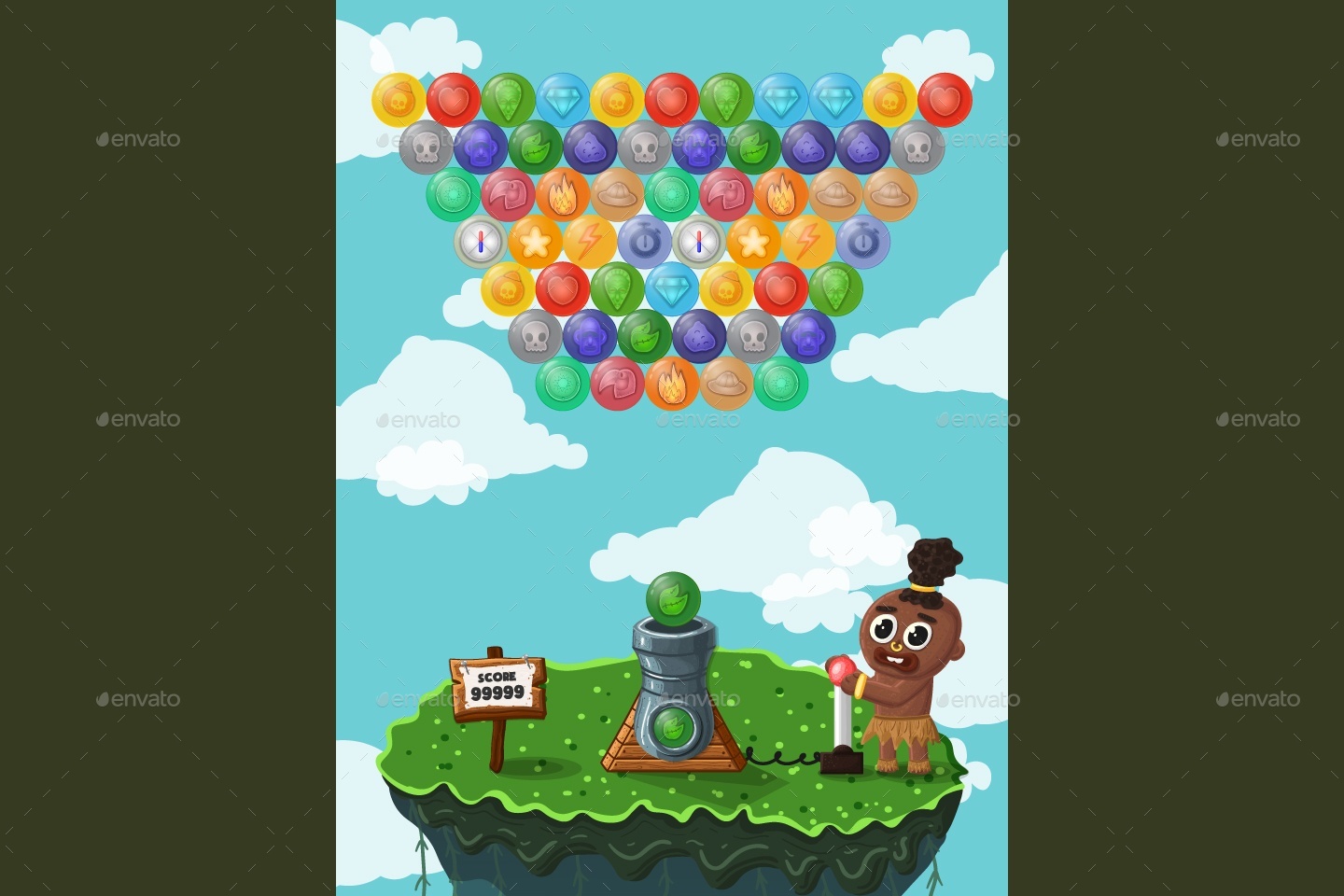 Bubble Game Assets by craftpix_net | GraphicRiver