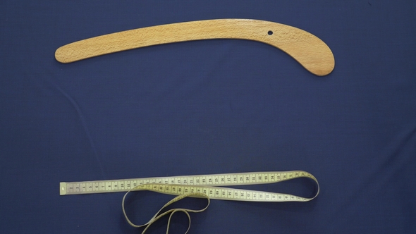 Flat Lay. Color Fabric, Scissors, a Curl, Buttons, Threads Are Visible alt