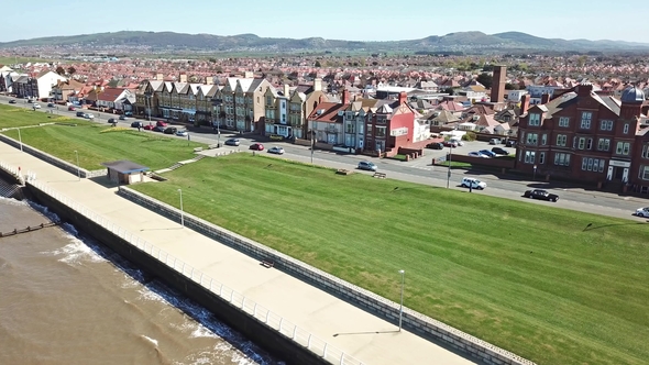 Aerial View of Rhyl in Wales - UK alt