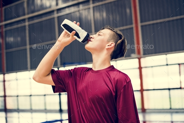 Young sporty man drinking sporty drink or water Stock Photo by Rawpixel