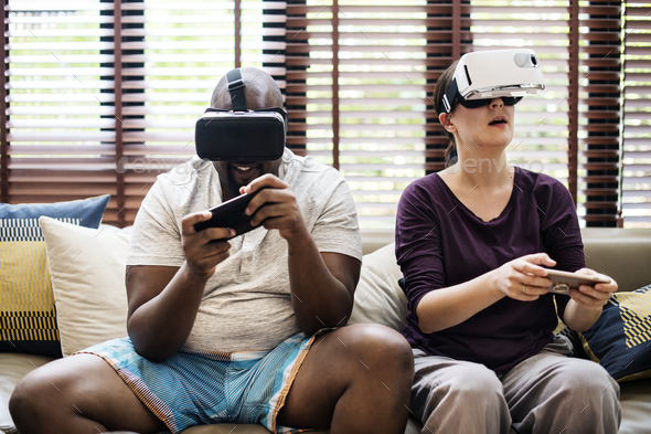 Couple playing VR video game Stock Photo by Rawpixel | PhotoDune