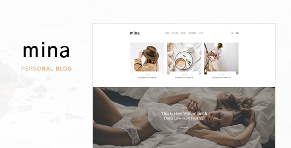 Mina - Personal Blog PSD Template