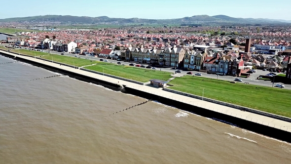 Aerial View of Rhyl in Wales - UK alt