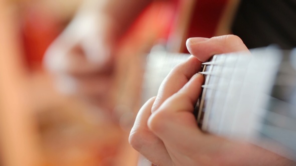 Musician Playing Electric Guitar