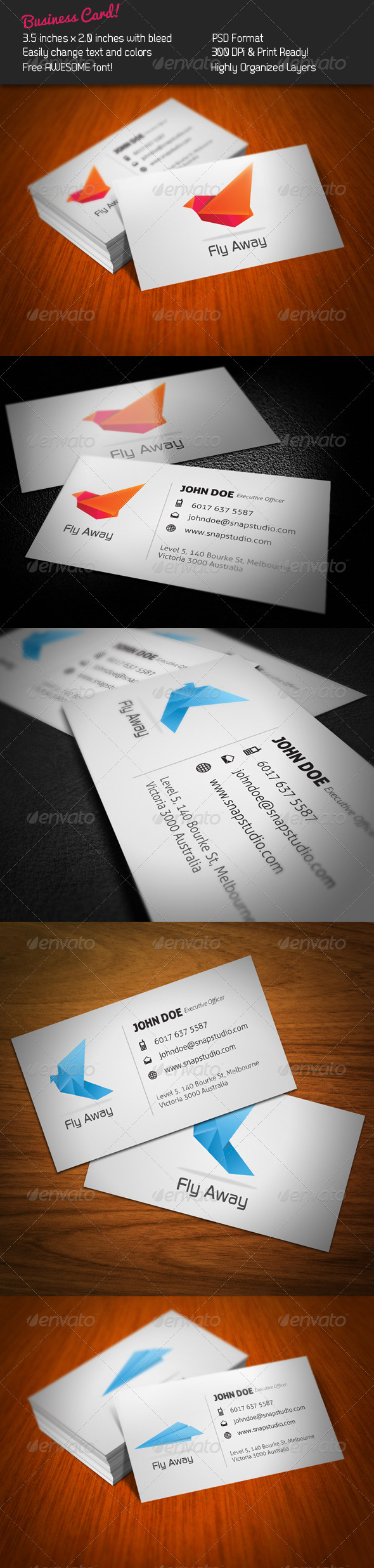 Fly Business Card - Corporate Business Cards