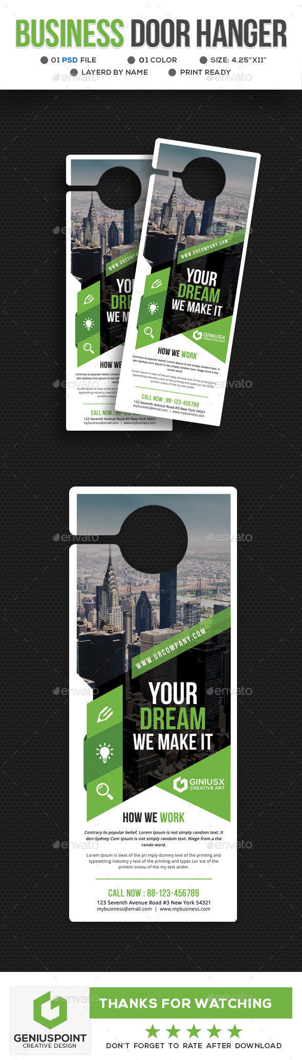 Business Door Hanger - Miscellaneous Print Templates