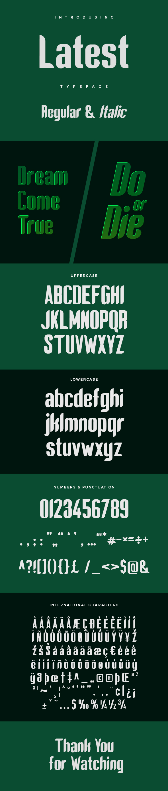 Letest Typeface - Decorative Fonts