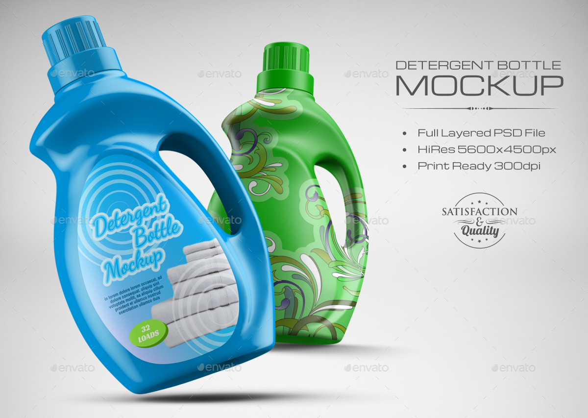 Detergent Bottle Mockup, Graphics | GraphicRiver