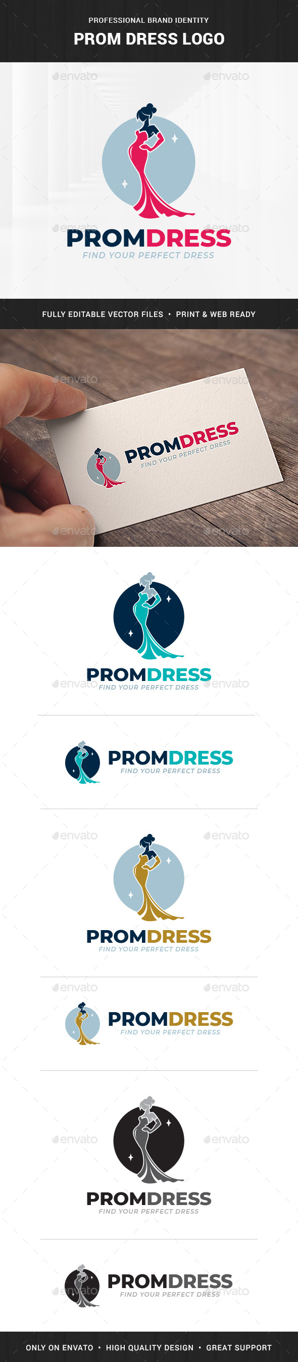 Prom Dress Logo Template - Humans Logo Templates