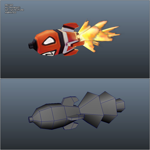 Low Poly Missile - 3Docean 241781
