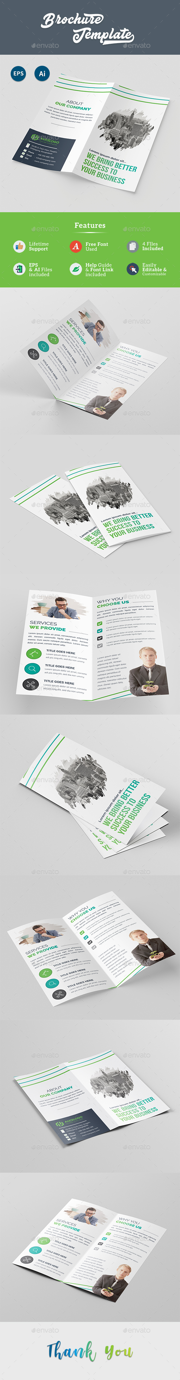 DL Bi-Fold Brochure Template - Brochures Print Templates